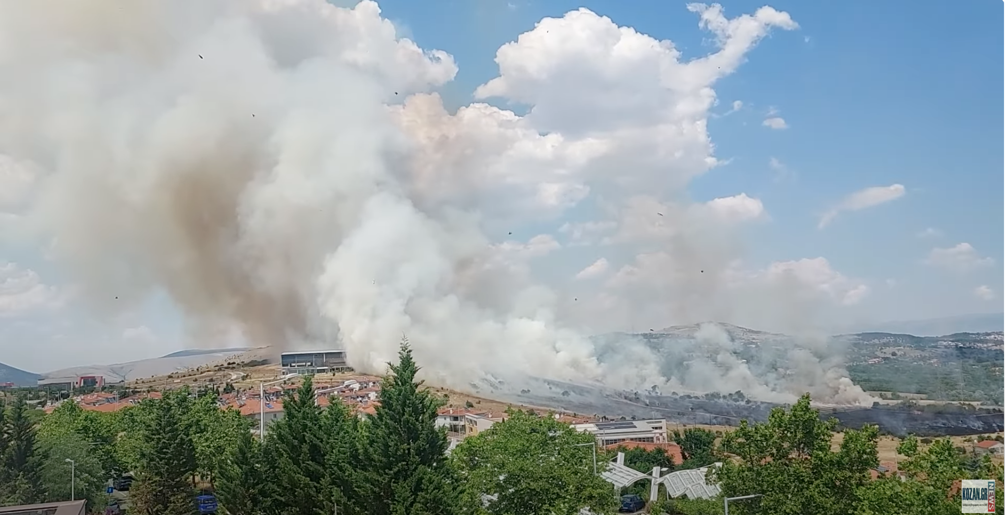 Υπό έλεγχο η φωτιά στην Κοζάνη – Προληπτική εκκένωση του πανεπιστημίου